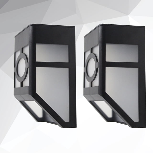 OUNONA Fence Lighting Solar Powered Solar Wall Light Black Low Power Consumption for Fence Lights 1Pcs