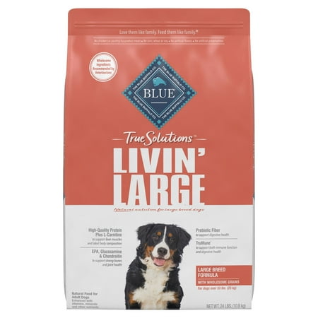 UPC: 0840243141203 | Blue Buffalo True Solutions Livin Large Breed Chicken Dry Dog Food for Adult Dogs Whole Grain 24 lb. Bag