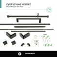 thumbnail image 4 of Fine Fixtures Hinged Frameless Shower Door - Clear Tempered Glass Door - Walk In Shower Enclosure 24" W x 74" H Black Finish, 4 of 10