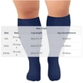 thumbnail image 4 of Wioihee 3 pairs Plus Size Solid Socks for Men Women Wide Calf Knee‑High Support Sports Socks, XXL(), 4 of 7