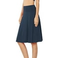 thumbnail image 4 of Womens High Waist Fold Over A-Line Flared Midi Swing Skirt, 4 of 8