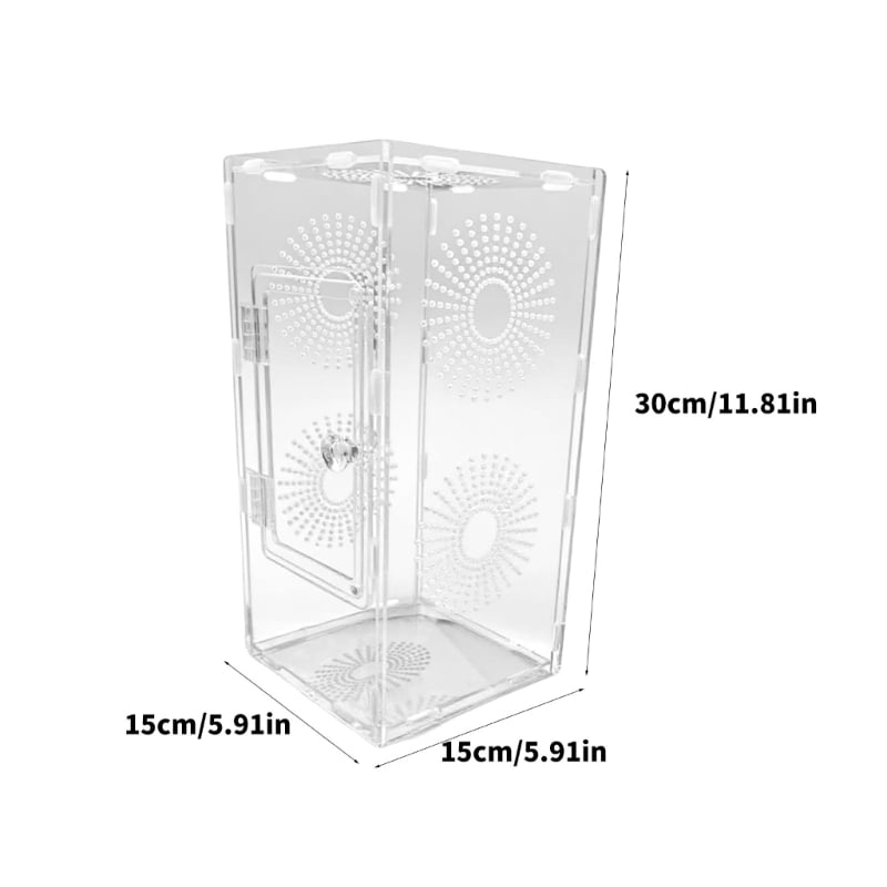 Zecic Clear Observation Terrarium Pet Enclosure Tanks For Jumping Spiders Mantises