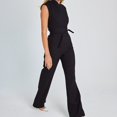 thumbnail image 2 of Pantalones de pierna ancha adelgazantes sin mangas de color sólido de moda sexy para mujer de verano, 2 of 6