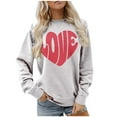thumbnail image 5 of Patlollav Womens Valentine's Day Long Sleeve Sweatshirts, 5 of 6