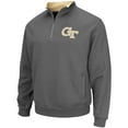 thumbnail image 2 of Men's Colosseum Charcoal Georgia Tech Yellow Jackets Tortugas Logo Quarter-Zip Pullover Jacket, 2 of 3