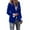 Dark Blue, variant on Women's Matte Velvet Blazer, Solid Color Suit Jacket with Subtle Sheen, Elegant Notch Lapel Work Coat, Fall Winter Office Wear, Sophisticated Velvet Finish Outerwear Light Green S