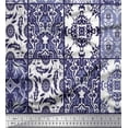 thumbnail image 1 of Soimoi Rayon Fabric Check & Damask Patchwork Printed Fabric 1 Yard 56 Inch Wide, 1 of 3