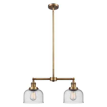 Innovations 2-LT Vintage LED Large Bell 22" Chandelier - Brushed Brass - 209-BB-G74-LED