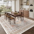 thumbnail image 3 of Area Rug zesthome, resistente a las manchas, lavable, 9 x 12 pies, naranja, 3 of 9
