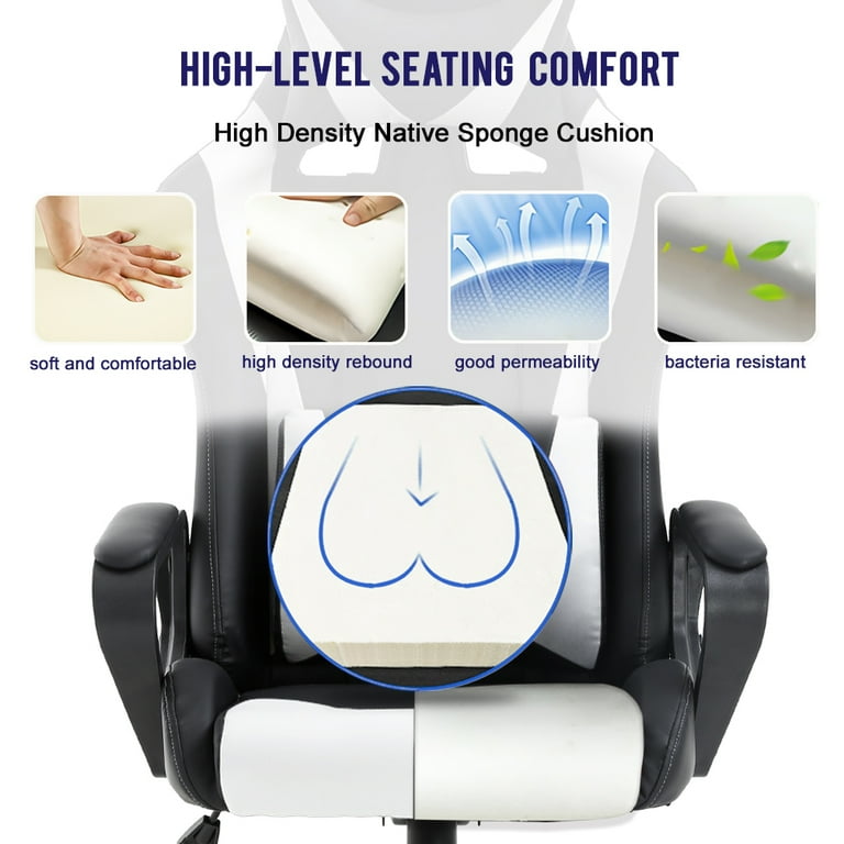 X-VOLSPORT Computer Chair Gaming Chair Office High Back Chair with  Footrest, Racing Style Fabric Ergonomic Video Game Chair with Headrest and  Lumbar