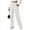 White(Womens Pants), variant on ZHYou Corduroy Pants for Women Drawstring Baggy Fit Elastic Waist Pull On Solid Sweatpants,Khaki,Size L