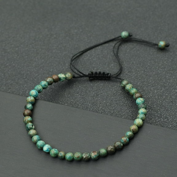 New In Macrame Bracelet Men Women Adjustable 4mm Braclet Beads Natural Lava Tiger Eyes Braslet Boyfriend Festival Accessories