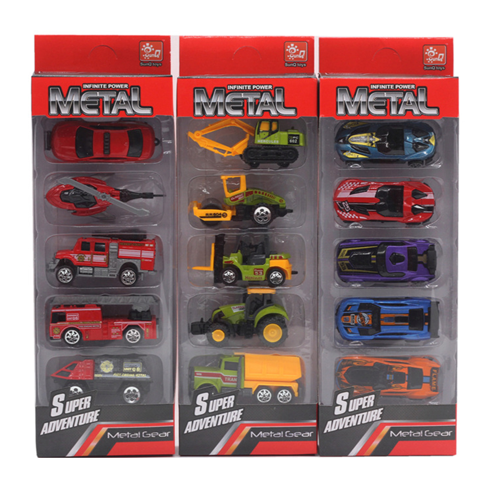 5Pcs 1/64 Diecast Alloy Engineering Racing Military Car Vehicle Model Kids Toy - image 5 of 8