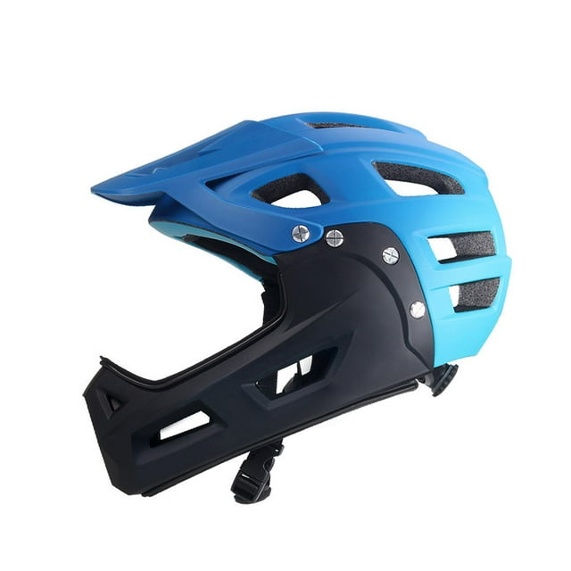 Casco integral transpirable y ventilado para bicicleta, ideal para montar en bicicleta, hacer snowboard y desplazarse al trabajo. azul