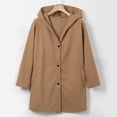 thumbnail image 6 of Women's Trench Coat Elegant Plain Warm Transition Coat Winter Jacket Long Sleeve Autumn Winter Women's Jacket Lapel Coat Womens Casual Coats And Jackets Ll Womens Casual Anorak Jacket Casual Women, 6 of 8