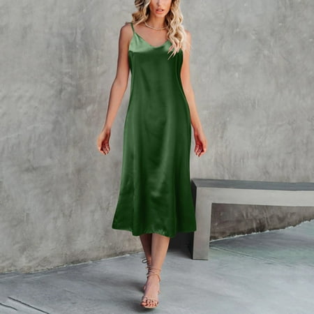 

YSEINBH Comfy Nightgown Women s Pajama Dresses Loose Sleepwear Lightweight Soft Bathrobes Sleeveless Nightshirt