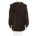thumbnail image 5 of Ladies Coats Winter Clearance,Women Hooded Cardigan Fuzzy Jacket Winter Open Front Fleece Coat Outwear with Pockets, 5 of 5