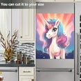 thumbnail image 5 of Cartoon Unicorn Dishwasher Magnet Covers for The Front Magnetic Dishwasher Cover Home Cabinet Decals 20" x 26" Refrigerator Door Home Decor, 5 of 5
