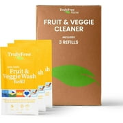 Truly Free Natural Fruit and Veggie Wash Kit - DIY Vegetable Washer & Fruit Cleanser - Pack of 3