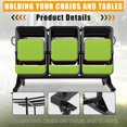 thumbnail image 5 of ChaoLink Folding Chair Rack with Cover – Heavy Duty Metal Chair Storage Dolly with PVC Lock Wheels, 400 Lb Capacity for 42 Chairs, 5 of 8