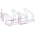 thumbnail image 2 of vidaXL Floor Freestanding Bicycle Stand, Silver, 4 Bicycle, 2 of 6