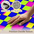 thumbnail image 6 of ODIKA Funky Interlocking Check Design Vibrant Graphic Contemporary Non-Slip Low Profile for Guest Room, Lounge, Apartment, 6 of 7