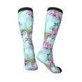 thumbnail image 4 of Balery Dragonfly Floral Printed Novelty Socks Men's Women's Crew Socks Sports Socks Knee High Socks Cotton Socks Quirky and Cool Socks, 4 of 9