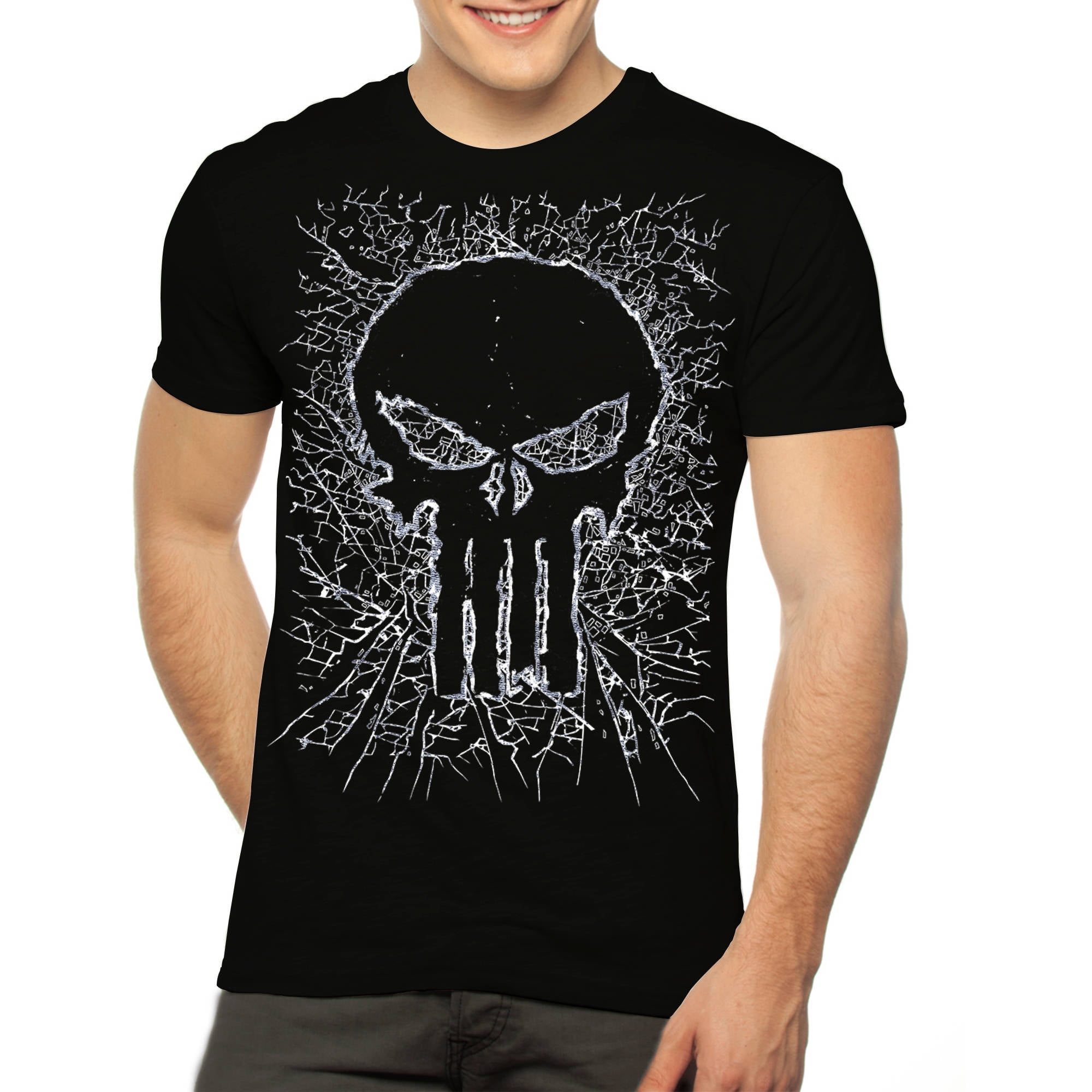 Marvel punisher Men's skull graphic tee