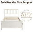 thumbnail image 4 of Solid Wood Twin Size Bed Wood Platform Bed with Headboard, Footboard and Wood Slat Support No Box Spring Needed, 4 of 7