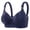 Blue, variant on Womens Tshirt Bra Wireless Textured Adjustable Strap Pendant Supportive Solid Color Breathable Light Lift Everyday Bras for Women
