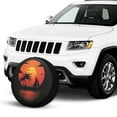 thumbnail image 2 of KAKALAD Sunset And Palm Trees Boat Silhouette 01 Spare Tire Cover Universal Vehicle Accessories Buckle Car Tools 15”in, 2 of 6