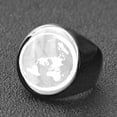 thumbnail image 3 of PAURO Men's Stainless Steel Vintage Creative Circle Cross Ring Black Size 15, 3 of 5