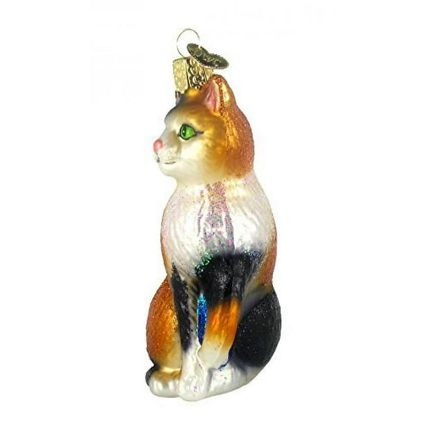 Old World Christmas Calico Cat Pet Animal Blown Glass Ornament 12399 Free Box Walmart Com Walmart Com