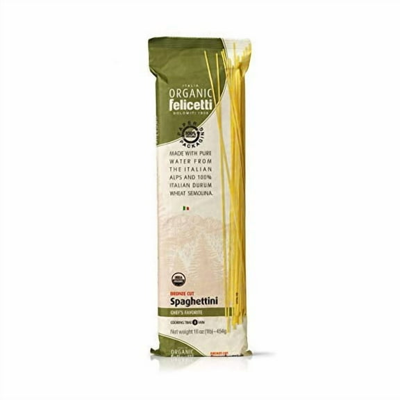 Organic Felicetti Spaghettini Pasta Italian Non-GMO 16oz (454g)