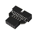 thumbnail image 1 of Adaptador Irfora Placa base de computadora USB2.0 de 9 pines a USB3.0 19P Adaptador de conector de panel frontal Tamaño pequeño Plug and Play para hardware de computadora Irfora Adaptador, 1 of 7
