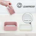 thumbnail image 7 of Travel Soap Case, Topboutique Soap Holder, Portable Travel Soap Dish, Leak-Proof Design Soap Container, Silicone Soap Saver, Bar Soap Travel Case with Drainage Layer, Pink, 7 of 7