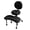Black3, variant on Porfeet Height Adjustable Office Chair, 360-Degree Swivel Drafting Chair, with Backrest and Foot Rest, 220lbs Load-Bearing, Ergonomic Rolling Computer Chair for Home Office Studio Dental Salon,Black