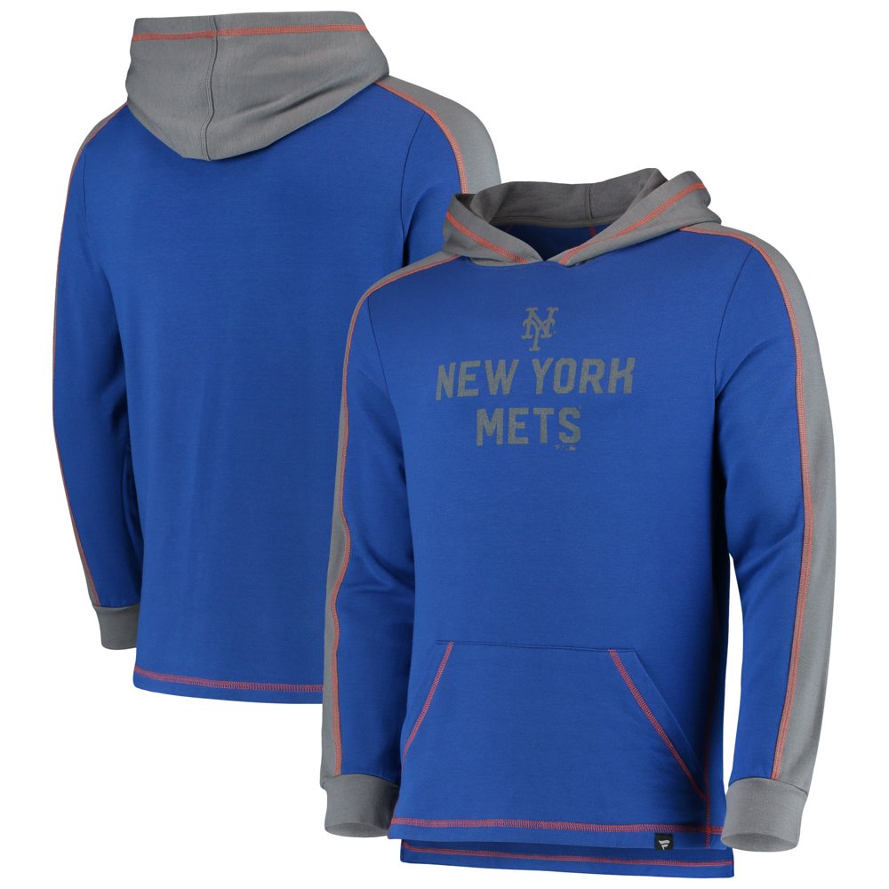 New York Mets Fanatics Branded Iconic Colorblock Pullover Hoodie