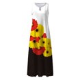 thumbnail image 5 of Vestido de mujer sin mangas con cuello redondo y bolsillo floral vintage grande OAVQHLG3B Store  lin121212, 5 of 5