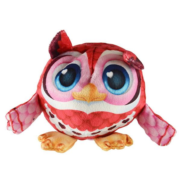 pink owl stuffed animal