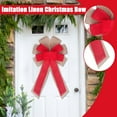 thumbnail image 3 of 15.7" Large Burlap Christmas Bows – Pre-Tied Jute Bowknots for Christmas Tree, Wreath, Garland & Front Door, Farmhouse Holiday Decorations for Halloween, Thanksgiving & Party Crafts Ornaments, 3 of 6