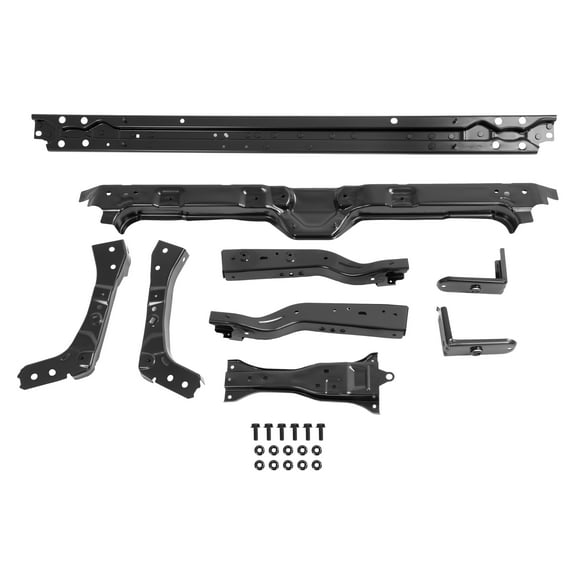 KOJEM Radiator Support Assembly Compatible with 2015-2019 Nissan Frontier Xterra Replacement For 62500ZL80B NI1225248 Steel Electrophoresis Primed Black