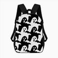 thumbnail image 2 of Cute Ghost Pattern Black And White Large Capacity Backpacks For Teenagers Travel Bags Casual 17In Backpack, 2 of 7