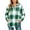 Green, variant on Hoodie for Women Long Sleeve Plaid Fall Winter Casual Sweatshirt Mid Length Drawstring Detail Relaxed Fit Stylish Everyday Sweatshirts