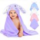 thumbnail image 1 of Toalla de baño con capucha Individz Custom Bunny con nombre para bebé, 1 of 8