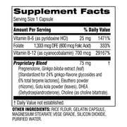 Botanic Choice Advanced Memory Complex Dietary Supplements Capsules for Brain Support with B Vitamins, Ginkgo Biloba and Choline, 60 Count