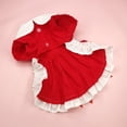thumbnail image 4 of CBFFDC Pet Clothing Floral Lace Bowknot Pet Lolita Collar Ruffle Hem Two legged Design Spring Summer Clothes for Small Dogs, 4 of 6