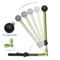 thumbnail image 3 of Ejercitador de Swing de Golf, Ayuda Ajustable para el Entrenamiento de Golf para Mejorar la Rotación del Antebrazo y la Articulación del Hombro, Color Negro, 3 of 5