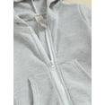 thumbnail image 6 of Bagilaanoe Toddler Baby Boy Hooded Jacket Solid Long Sleeve Zip-up Sweatshirt 12M 18M 24M 3T 4T 5T Kids Fall Casual Outwear, 6 of 8