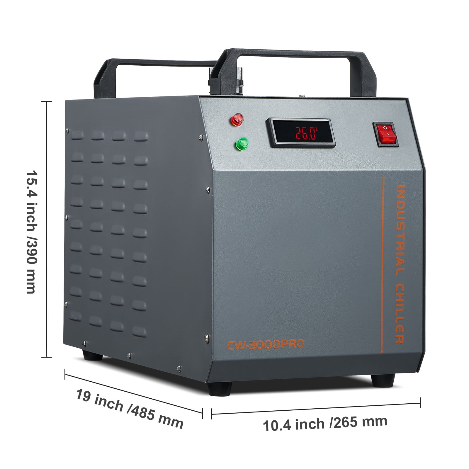 KFFKFF Air-cooled Industrial Water Cooling 12L 18L/min Laser Chiller CW-3000(PRO)